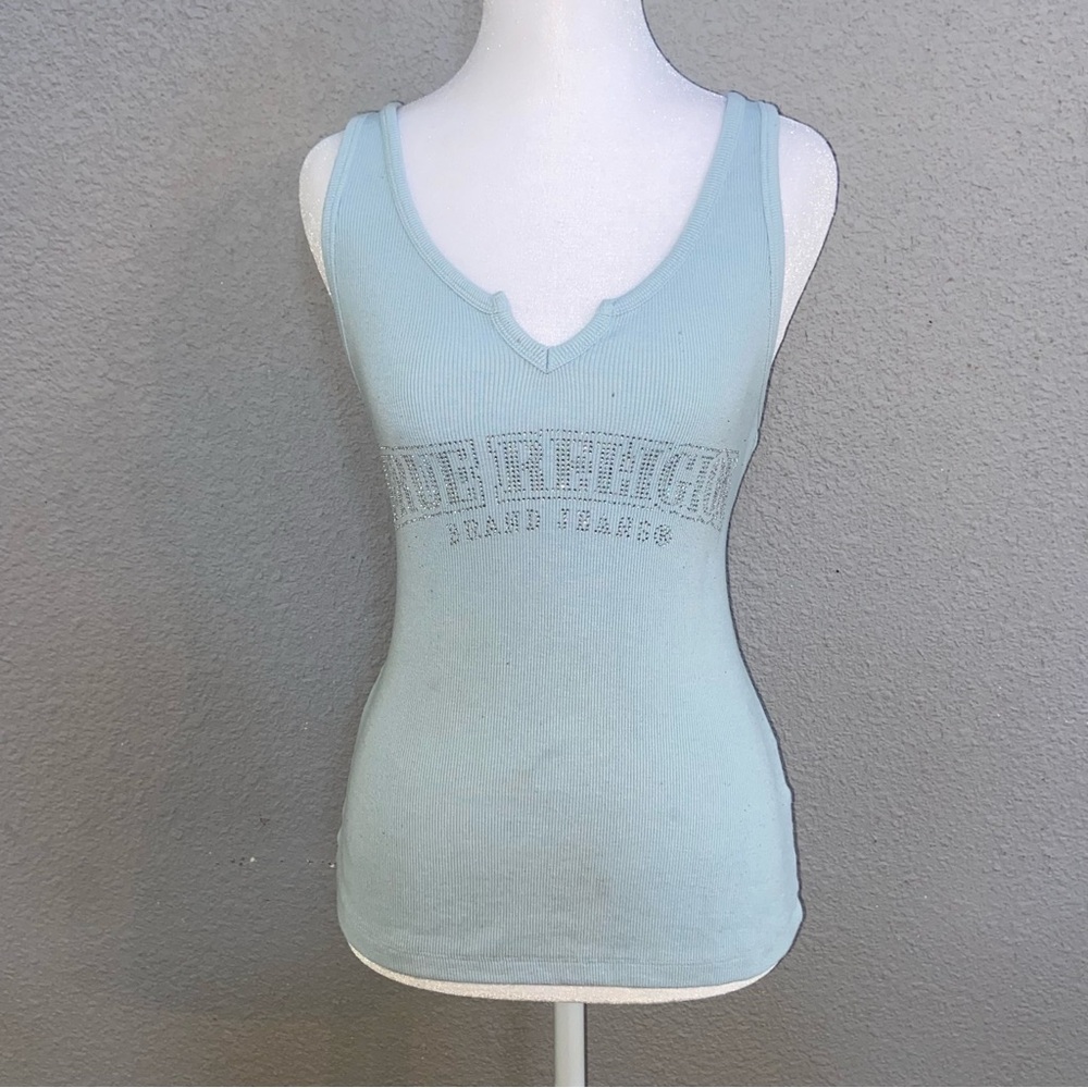 True Religion Sky Blue Women's Tank Top